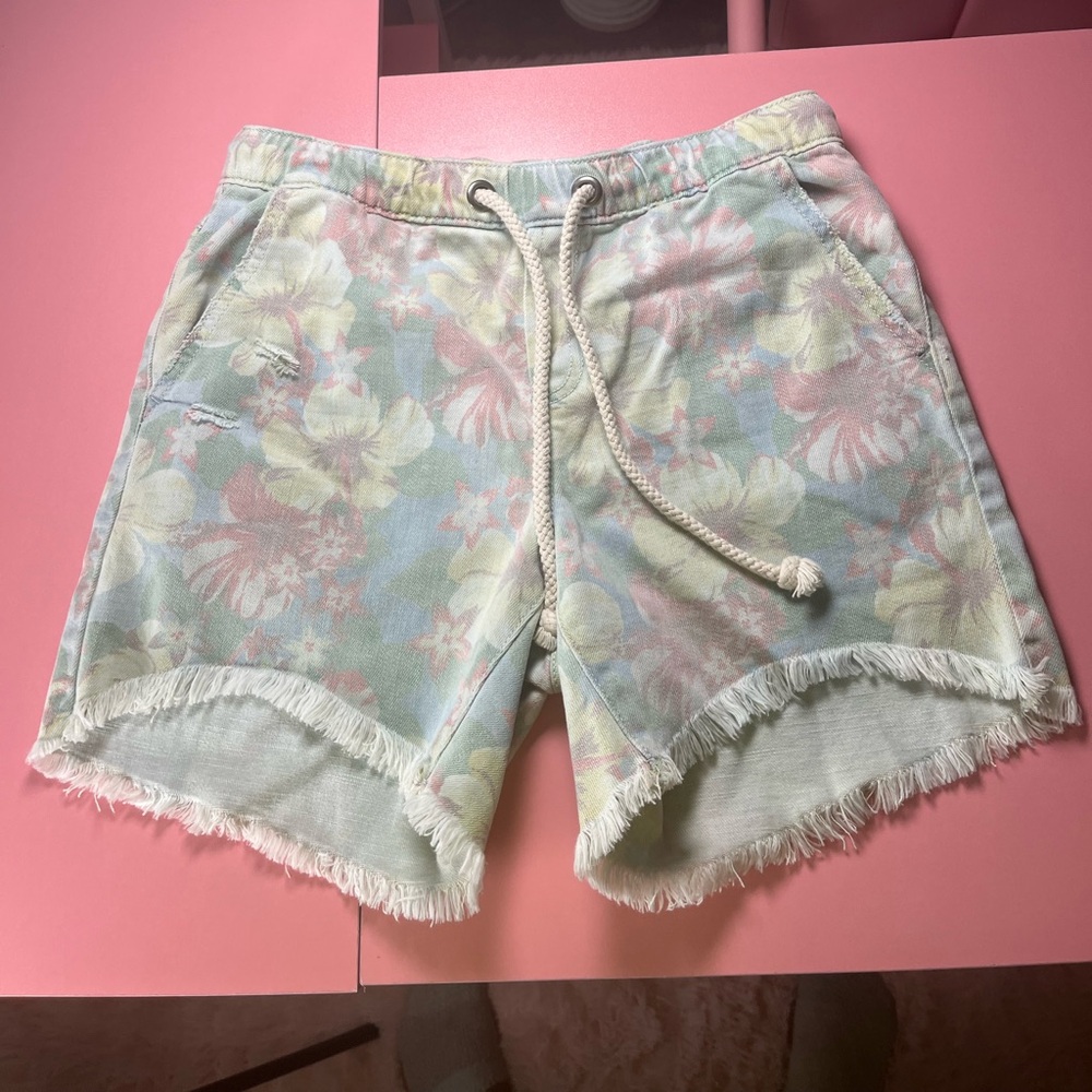 Aerie Floral Pastel‎ Tropical Relaxed Shorts